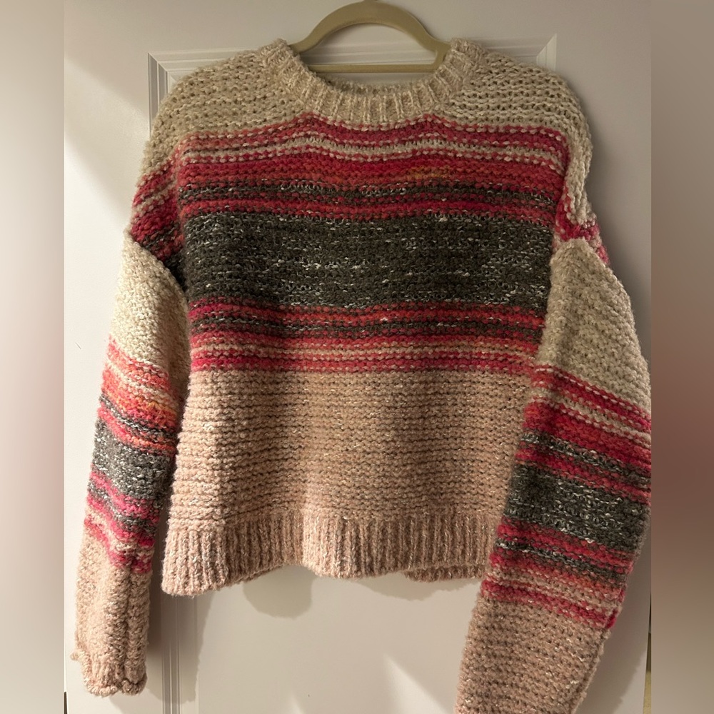 Pilcro Cozy Striped Knit Sweater